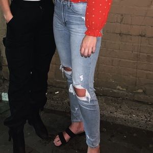 American Eagle Mom Jeans Size 6 Long